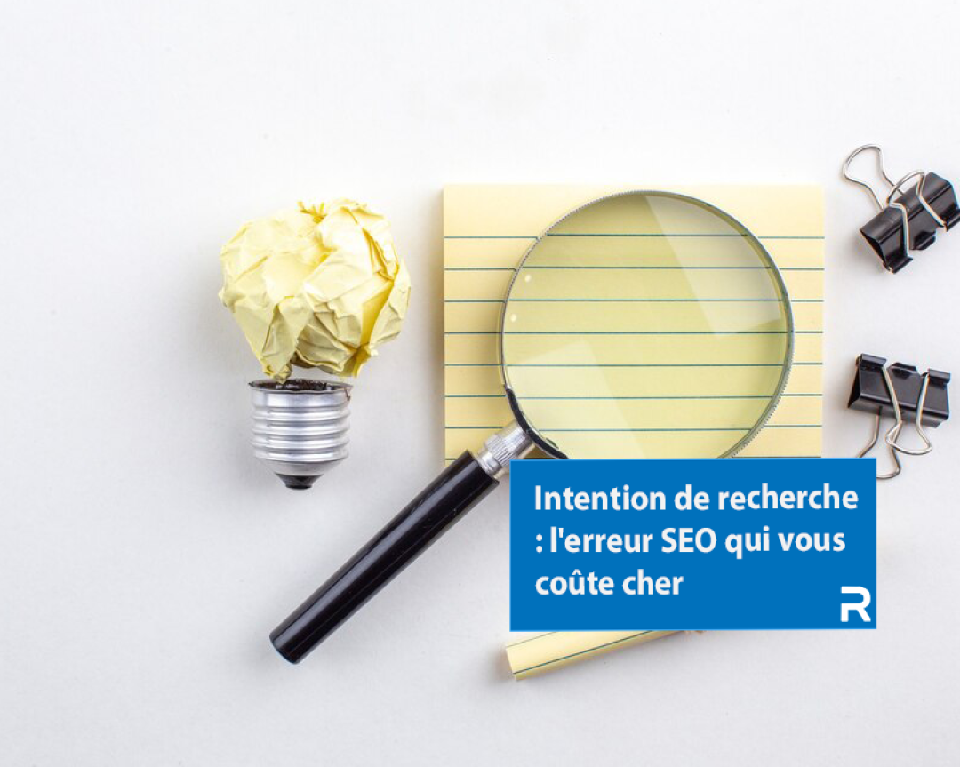 "Erreur SEO liée à l’intention de recherche. , concept de stratégie de contenu