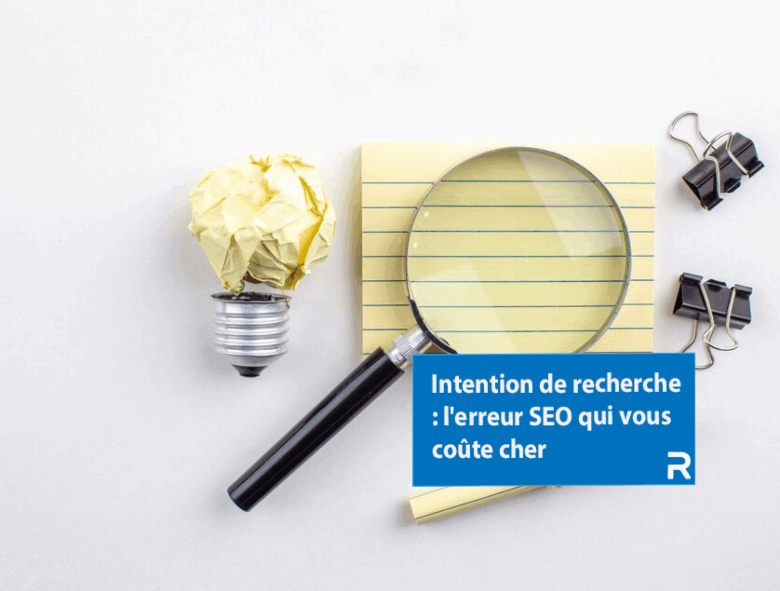 "Erreur SEO liée à l’intention de recherche. , concept de stratégie de contenu