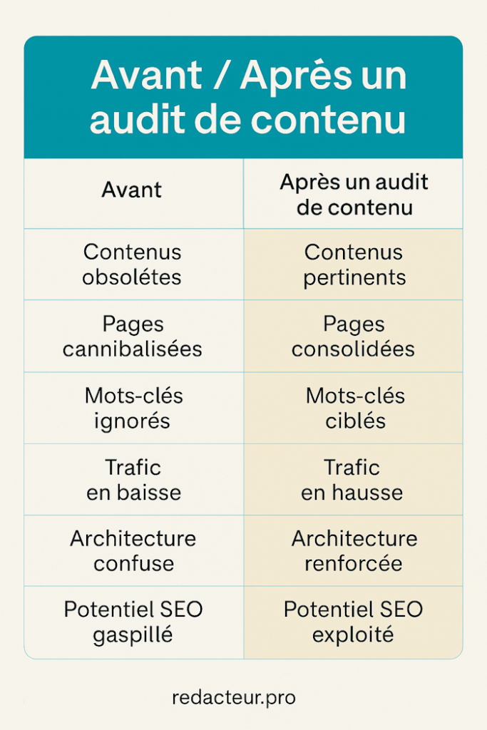 les bénéfices d'un audit de contenu