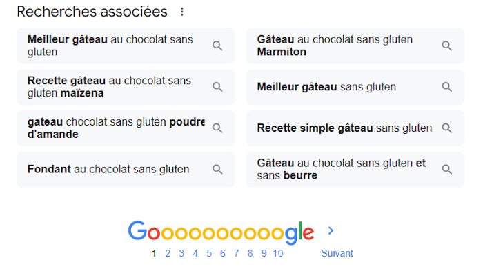 Tapez une expression de recherche dans la barre de recherche et laissez Google vous souffler des idées