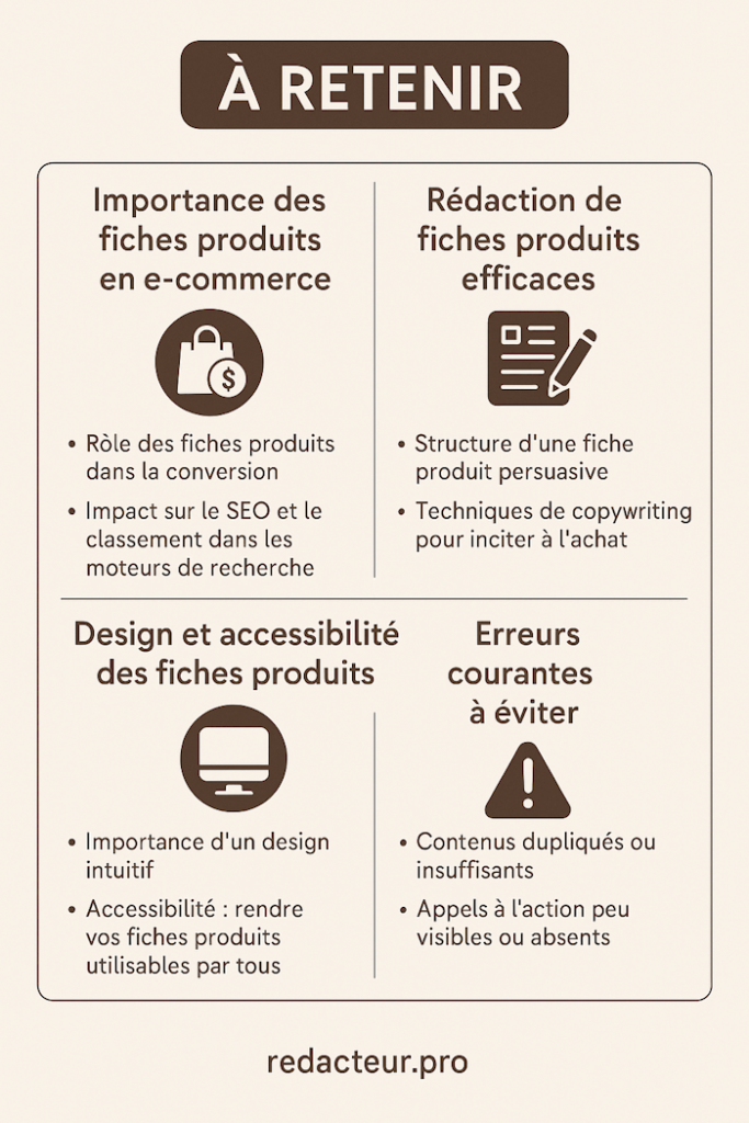 ce qu'il faut retenir de la fiche produit